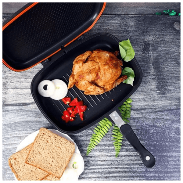 Double Sided Teflon Griddle Pan Fry Pan Sided Grill Pan DESSINI