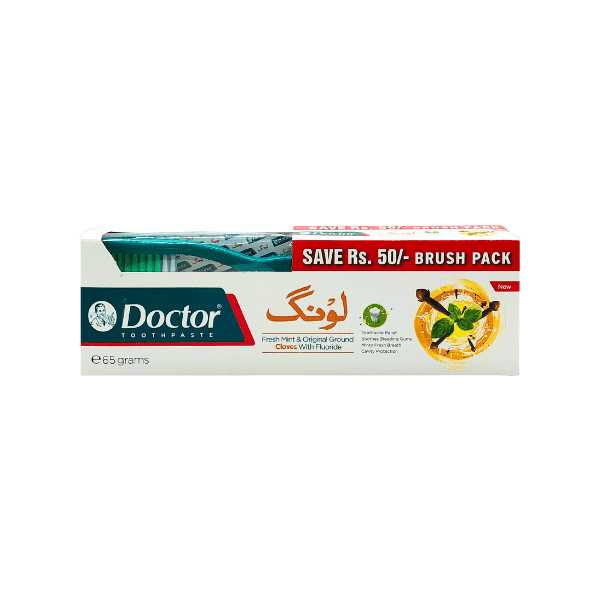 DOCTOR LAUNG TOOTHPASTE WITH BRUSH 65G - Nazar Jan's Supermarket