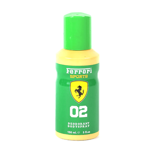 FERRORI 02 DEODORANT BODY SPRAY 150ML - Nazar Jan's Supermarket