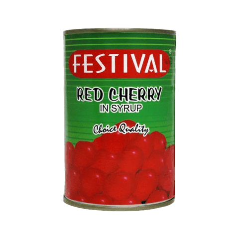 FESTIVAL RED CHERRY IN SYRUP TIN 400GM - Nazar Jan's Supermarket