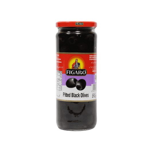 FIGARO PITTED BLACK OLIVES 212GM - Nazar Jan's Supermarket