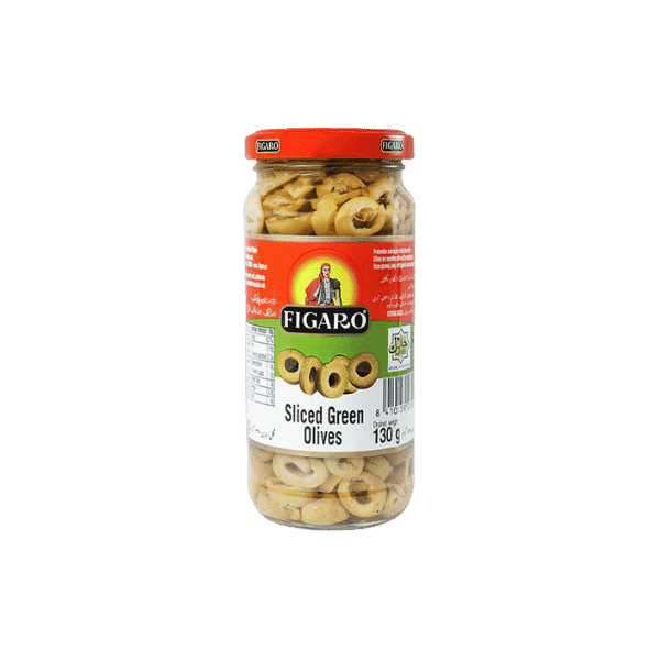 FIGARO SLICED GREEN OLIVES 130G - Nazar Jan's Supermarket