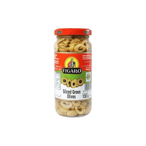 FIGARO SLICED GREEN OLIVES 130G - Nazar Jan's Supermarket