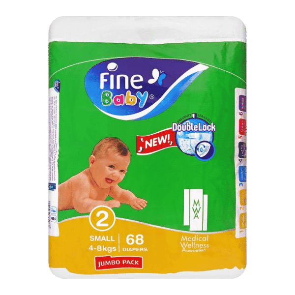 FINE BABY SMALL DIAPERS 4-8KG 68PCS - Nazar Jan's Supermarket