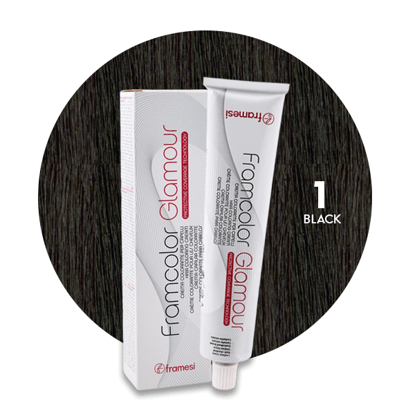 Framesi Framcolor Glamour Hair Color Cream 100ml - 1 Black - Nazar Jan's Supermarket