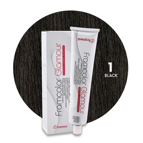Framesi Framcolor Glamour Hair Color Cream 100ml - 1 Black - Nazar Jan's Supermarket