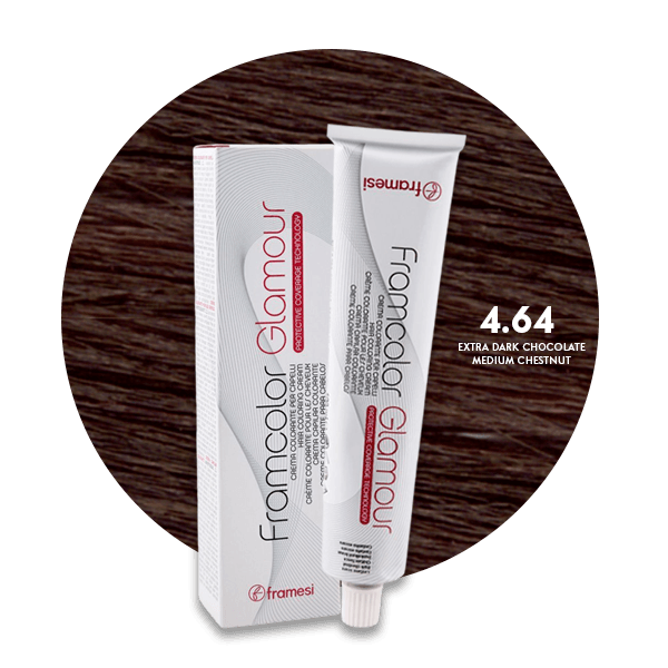 Framesi Framcolor Glamour Hair Color Cream 100ml - 4.64 Extra Dark Chocolate Medium Chestnut - Nazar Jan's Supermarket