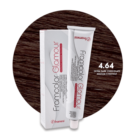Framesi Framcolor Glamour Hair Color Cream 100ml - 4.64 Extra Dark Chocolate Medium Chestnut - Nazar Jan's Supermarket