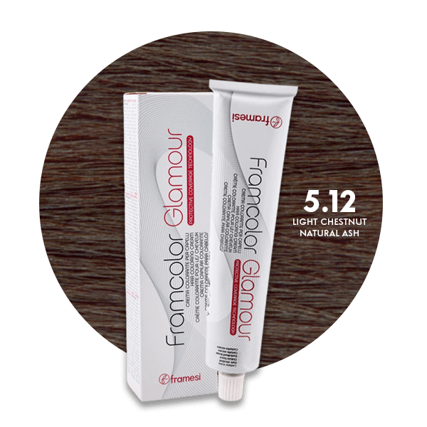 Framesi Framcolor Glamour Hair Color Cream 100ml - 5.12 Light Chestnut Natural Ash - Nazar Jan's Supermarket