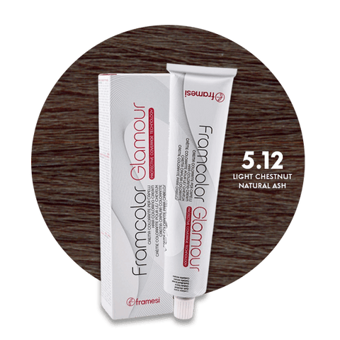 Framesi Framcolor Glamour Hair Color Cream 100ml - 5.12 Light Chestnut Natural Ash - Nazar Jan's Supermarket