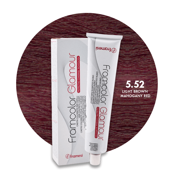 Framesi Framcolor Glamour Hair Color Cream 100ml - 5.52 Light Brown Mahogany Red - Nazar Jan's Supermarket