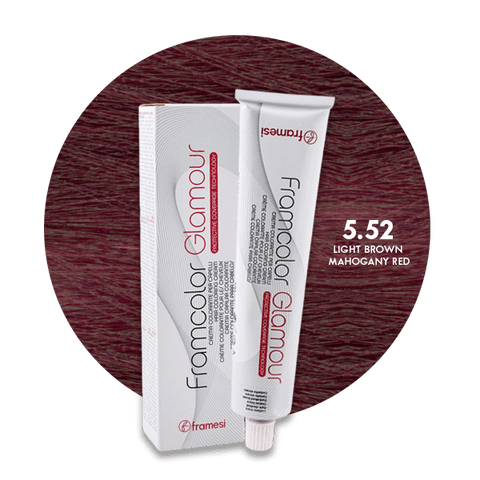 Framesi Framcolor Glamour Hair Color Cream 100ml - 5.52 Light Brown Mahogany Red - Nazar Jan's Supermarket