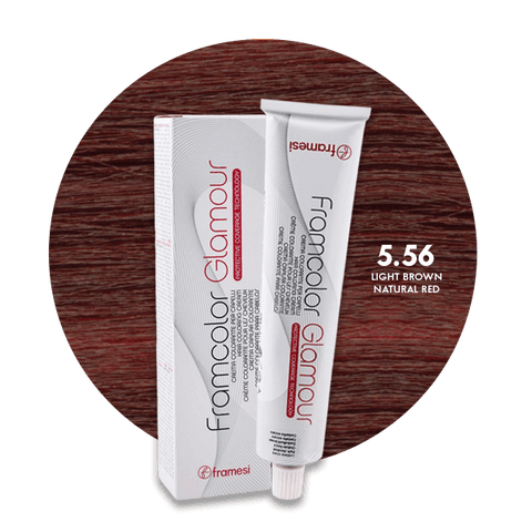Framesi Framcolor Glamour Hair Color Cream 100ml - 5.56 Light Brown Natural Red - Nazar Jan's Supermarket