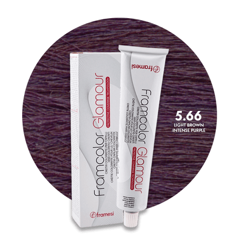 Framesi Framcolor Glamour Hair Color Cream 100ml - 5.66 Light Brown Intense Purple - Nazar Jan's Supermarket