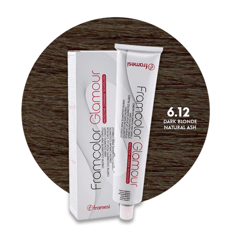 Framesi Framcolor Glamour Hair Color Cream 100ml - 6.12 Dark Blonde Natural Ash - Nazar Jan's Supermarket