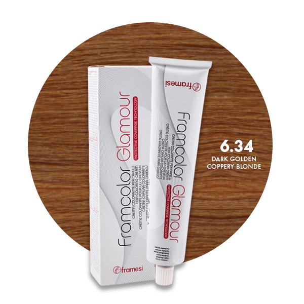 Framesi Framcolor Glamour Hair Color Cream 100ml - 6.34 Dark Golden Coppery Blonde - Nazar Jan's Supermarket