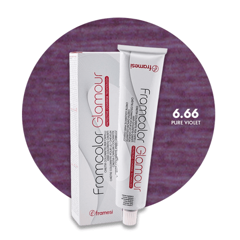 Framesi Framcolor Glamour Hair Color Cream 100ml - 6.66 Pure Violet - Nazar Jan's Supermarket