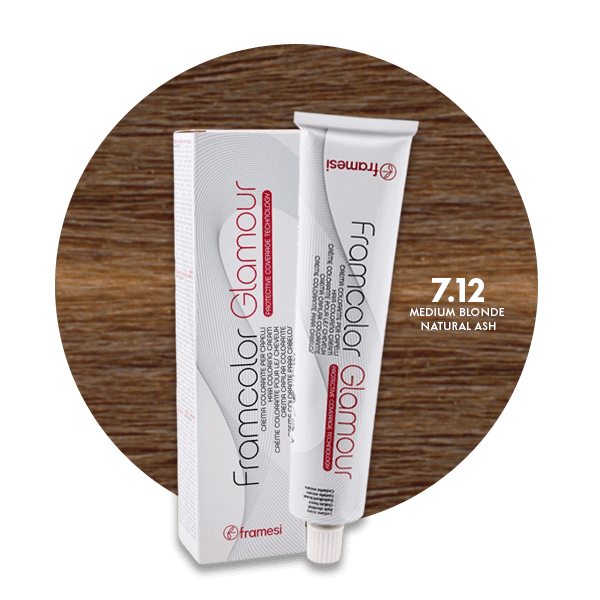 Framesi Framcolor Glamour Hair Color Cream 100ml - 7.12 Medium Blonde Natural Ash - Nazar Jan's Supermarket