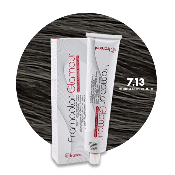 Framesi Framcolor Glamour Hair Color Cream 100ml - 7.13 Medium Olive Blonde - Nazar Jan's Supermarket