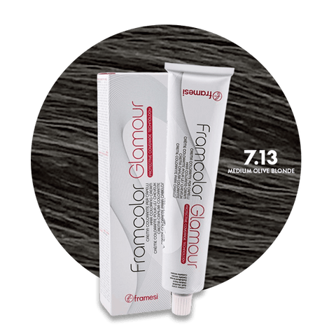 Framesi Framcolor Glamour Hair Color Cream 100ml - 7.13 Medium Olive Blonde - Nazar Jan's Supermarket
