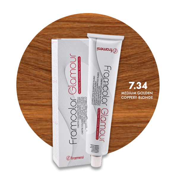 Framesi Framcolor Glamour Hair Color Cream 100ml - 7.34 Medium Golden Coppery Blonde - Nazar Jan's Supermarket