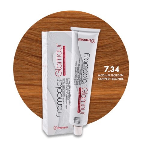 Framesi Framcolor Glamour Hair Color Cream 100ml - 7.34 Medium Golden Coppery Blonde - Nazar Jan's Supermarket