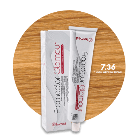 Framesi Framcolor Glamour Hair Color Cream 100ml - 7.36 Sandy Medium Blond - Nazar Jan's Supermarket
