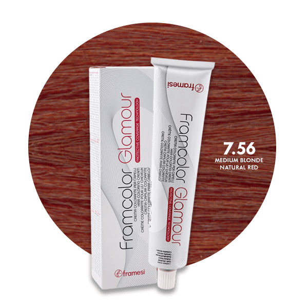 Framesi Framcolor Glamour Hair Color Cream 100ml - 7.56 Medium Blonde Natural Red - Nazar Jan's Supermarket