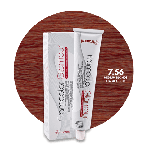 Framesi Framcolor Glamour Hair Color Cream 100ml - 7.56 Medium Blonde Natural Red - Nazar Jan's Supermarket