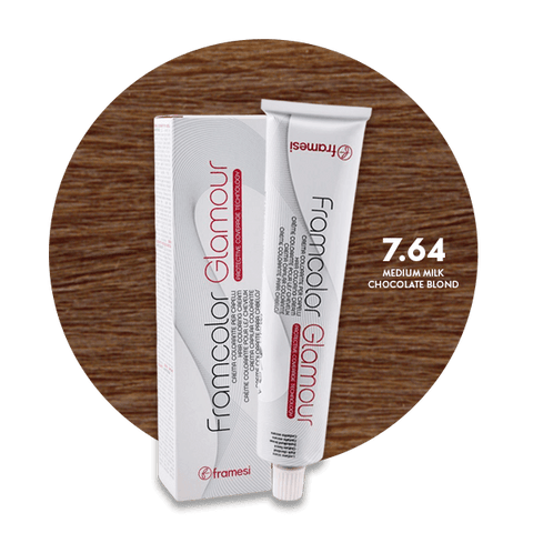 Framesi Framcolor Glamour Hair Color Cream 100ml - 7.64 Medium Milk Chocolate Blond - Nazar Jan's Supermarket