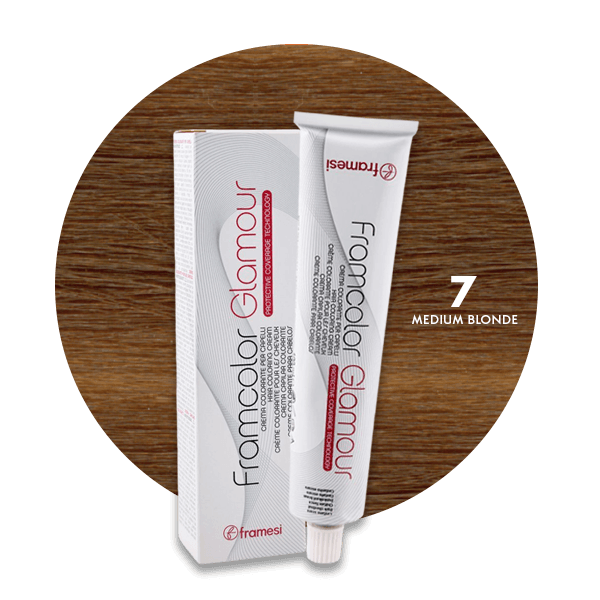 Framesi Framcolor Glamour Hair Color Cream 100ml - 7 Medium Blonde - Nazar Jan's Supermarket