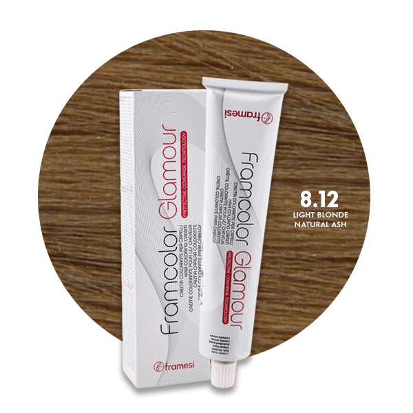 Framesi Framcolor Glamour Hair Color Cream 100ml - 8.12 Light Blonde Natural Ash - Nazar Jan's Supermarket