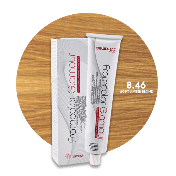 Framesi Framcolor Glamour Hair Color Cream 100ml - 8.46 Light Amber Blond - Nazar Jan's Supermarket