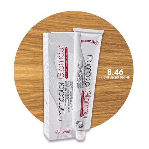 Framesi Framcolor Glamour Hair Color Cream 100ml - 8.46 Light Amber Blond - Nazar Jan's Supermarket