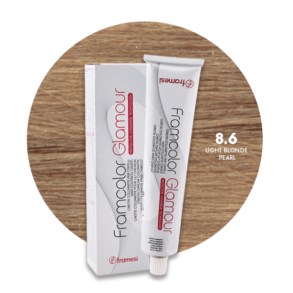 Framesi Framcolor Glamour Hair Color Cream 100ml - 8.6 Light Blonde Pearl - Nazar Jan's Supermarket