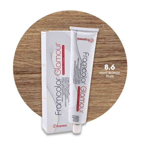 Framesi Framcolor Glamour Hair Color Cream 100ml - 8.6 Light Blonde Pearl - Nazar Jan's Supermarket