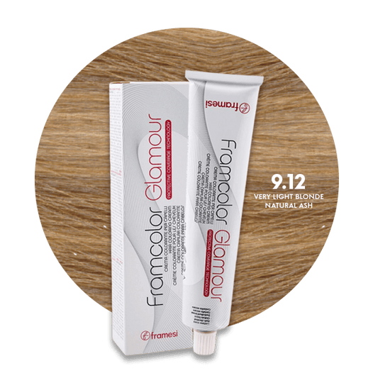 Framesi Framcolor Glamour Hair Color Cream 100ml - 9.12 Very Light Blonde Natural Ash - Nazar Jan's Supermarket