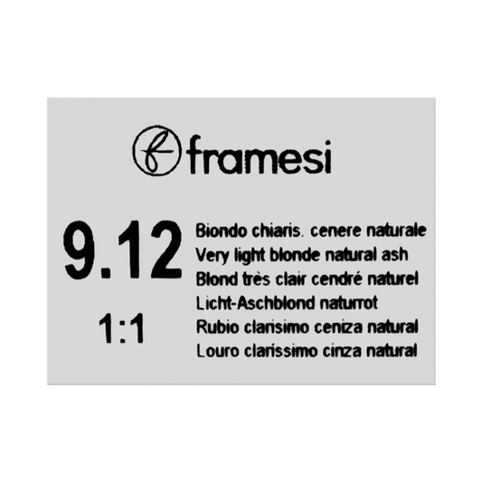 Framesi Framcolor Glamour Hair Color Cream 100ml - 9.12 Very Light Blonde Natural Ash - Nazar Jan's Supermarket