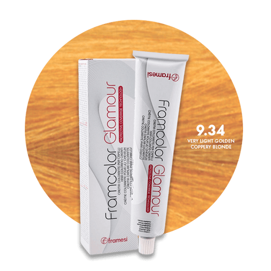Framesi Framcolor Glamour Hair Color Cream 100ml - 9.34 Very Light Golden Coppery Blonde - Nazar Jan's Supermarket