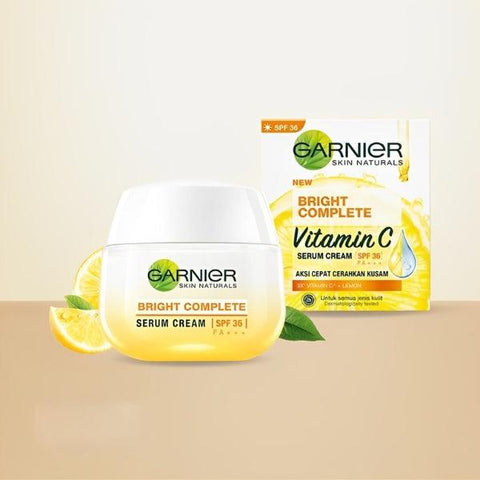 Garnier Bright Complete Vitamin C Serum Cream Spf 36 50ml - Nazar Jan's Supermarket