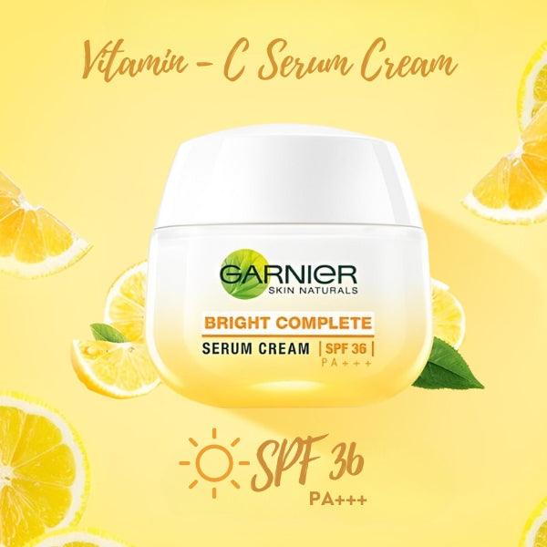 Garnier Bright Complete Vitamin C Serum Cream Spf 36 50ml - Nazar Jan's Supermarket