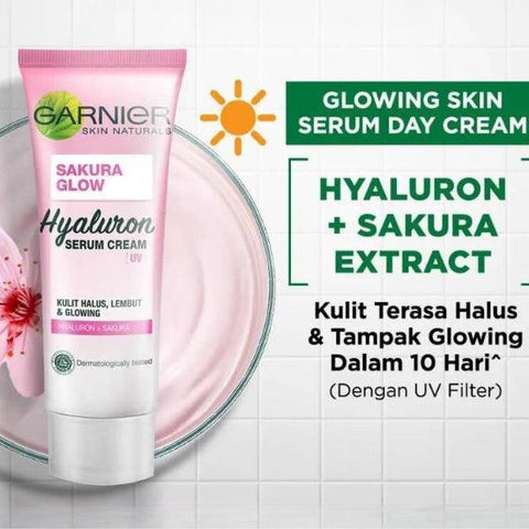 Garnier Sakura Glow Hyaluron Serum Cream Uv 40ml - Nazar Jan's Supermarket