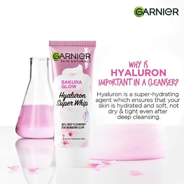 Garnier Sakura Glow Hyaluron Super Whip Foam 100ml - Nazar Jan's Supermarket