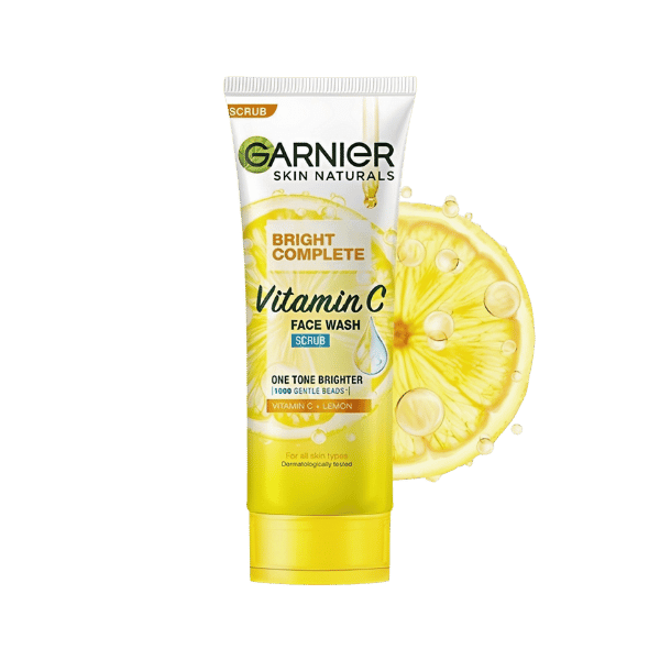 Garnier Skin Naturals Bright Complete Vitamin C Face Wash Scrub 100ml - Nazar Jan's Supermarket