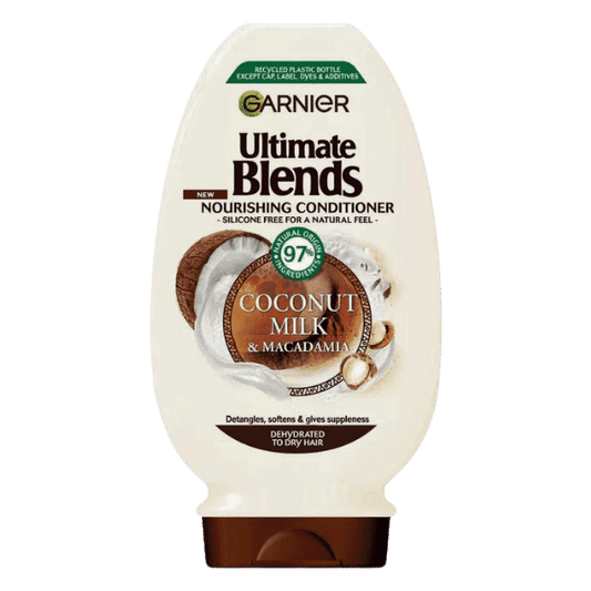 GARNIER ULTIMATE BLENDS COCONUT MILK & MACADAMIA CONDITIONER 400ML - Nazar Jan's Supermarket
