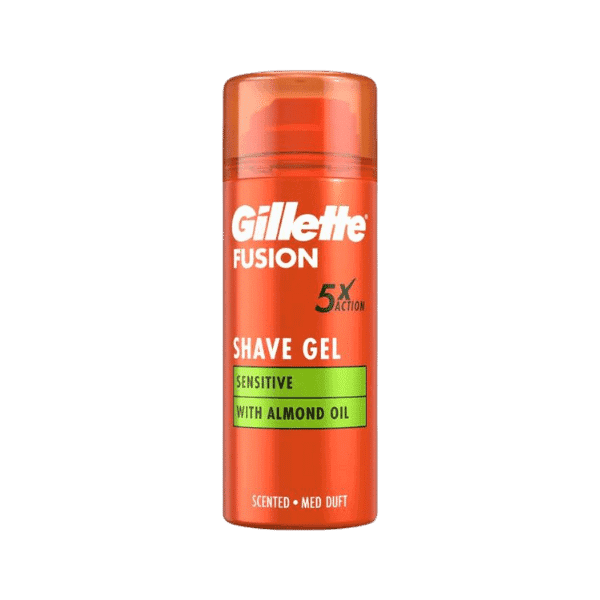 GILLETTE FUSION SHAVE GEL WITH ALMOND OIL 75ML - Nazar Jan's Supermarket