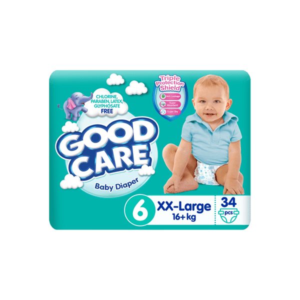 GOOD CARE BABY DIAPER XXLARGE SIZE 6 - 34PCS - Nazar Jan's Supermarket