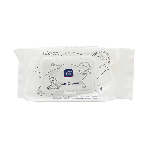 HAPPY BABY SOFT CREME BABY WIPES 70PCS - Nazar Jan's Supermarket