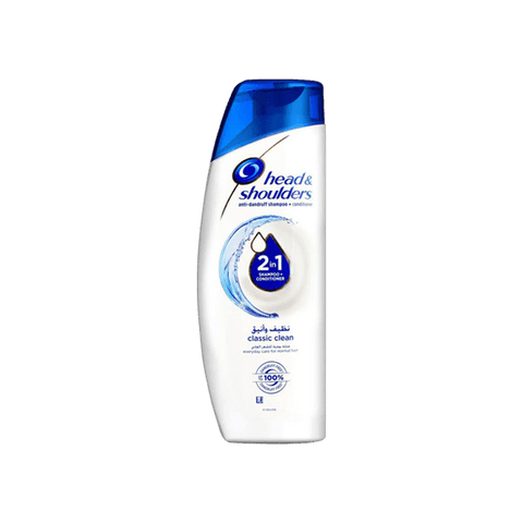 HEAD AND SHOULDERS 2 IN 1 SHAMPOO+CONDITIONER CLASSIC CLEAN 190ML - Nazar Jan's Supermarket