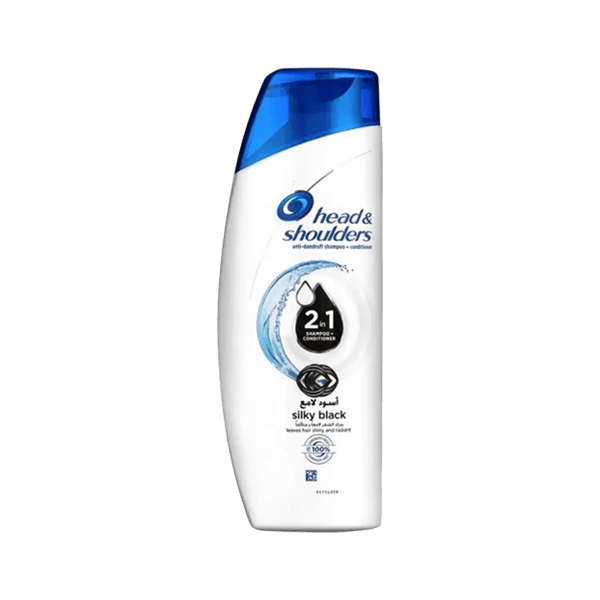 HEAD AND SHOULDERS SILKY BLACK 2 IN 1 SHAMPOO+CONDITIONER 190ML - Nazar Jan's Supermarket